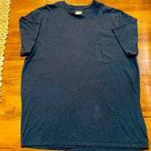 Charcoal gray, heavy weight, T-shirt with front pocket